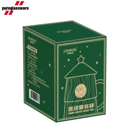 300ml christmas coffee glass mug wholesale