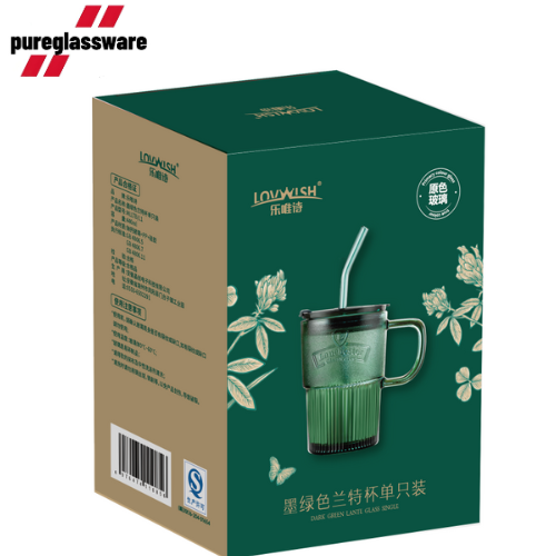 440ml glass cups with lids and straws wholesale