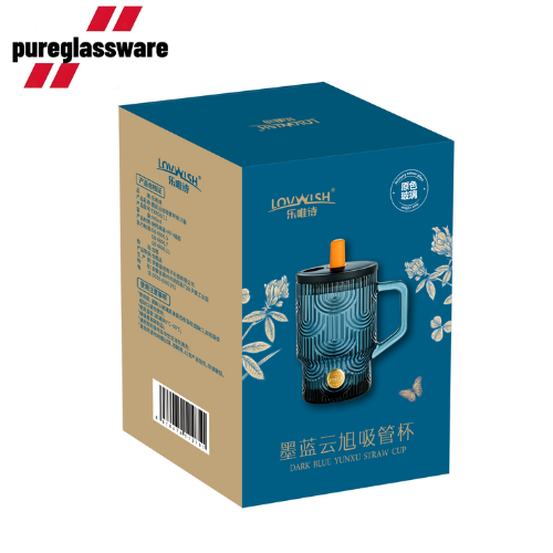 440ml glass mug iced coffee with handle wholesale