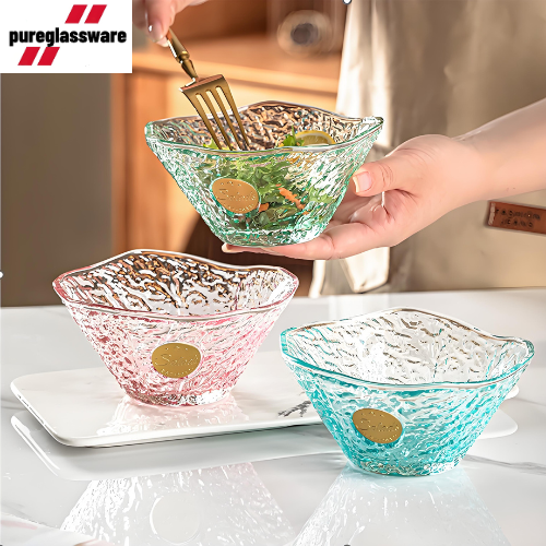 GLASS PLATE AND BOWL