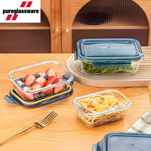 glass food storage container with lids wholesale