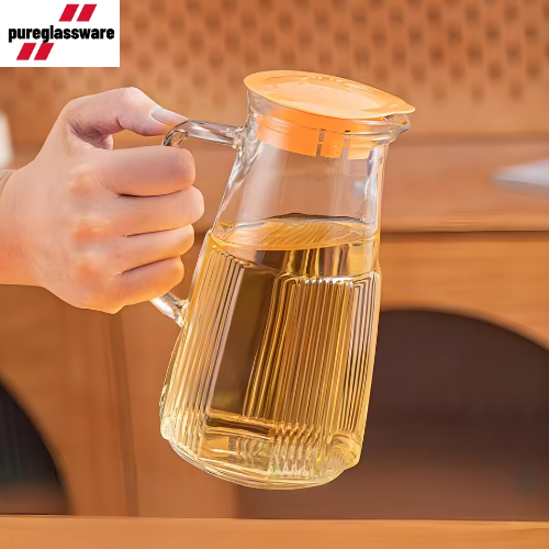 800ml water jug with lids and glass water pitcher set wholesale