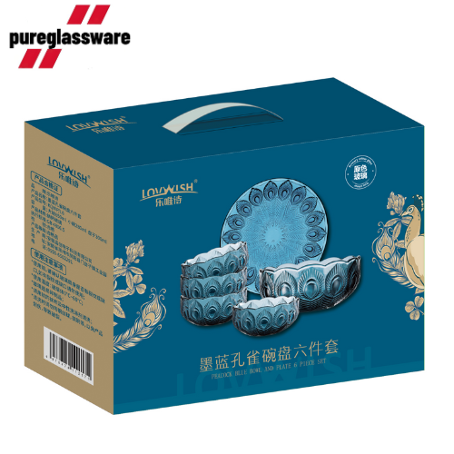 glass plates and bowl sets for 6 piece wholesale