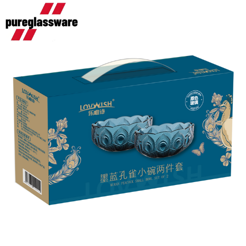 glass dipping bowl blue serving bowls dishes for desserts wholesale