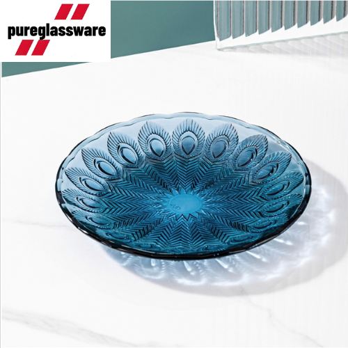 glass large round dessert plates dish serving plate wholesale