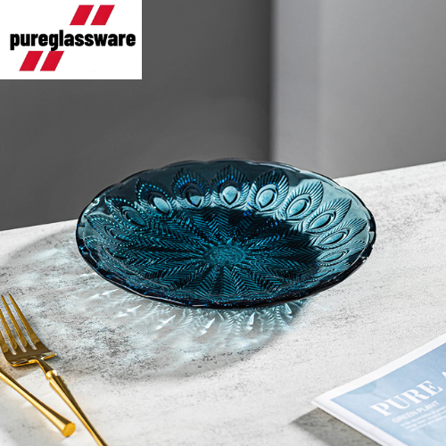 glass large round dessert plates dish serving plate wholesale