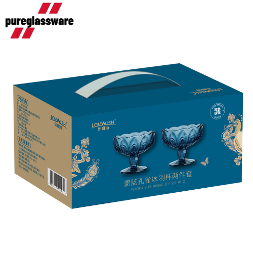 220ml kitchen glass dessert cups ice cream cups set of 2 wholesale