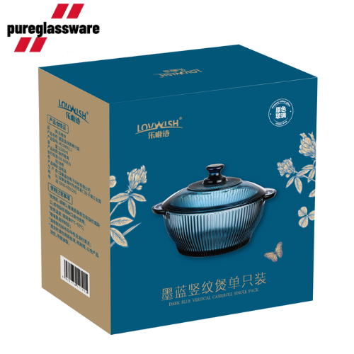1500ml glass simmer pot with lid for salad wholesale