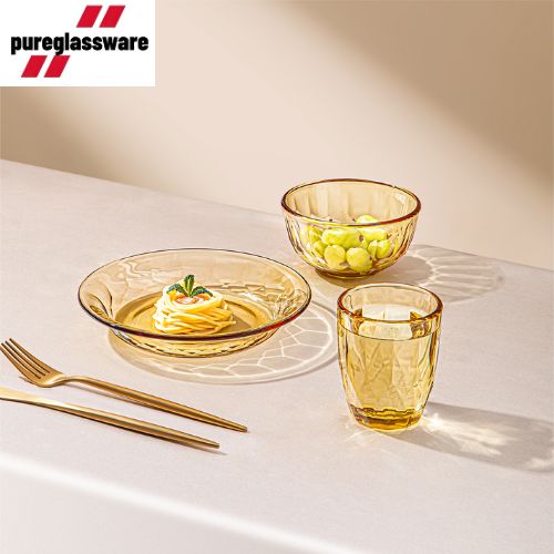 high borosilicate glass dinnerware set with bowl plate and cups wholesale