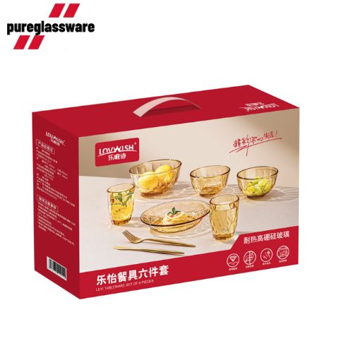 high borosilicate glass dinnerware set for 6 and dishwasher microwave safe wholesale