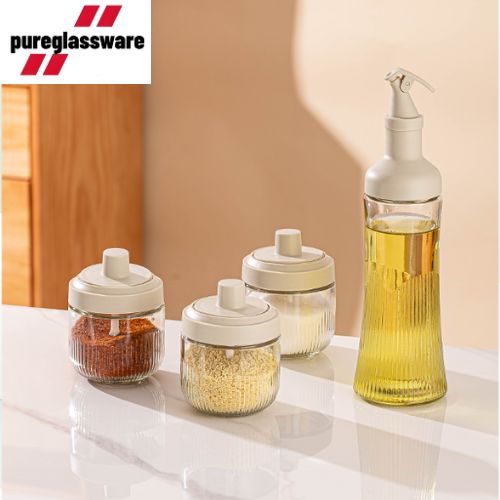 500ml oil pot spray bottle for cooking and spice containers sets of 4  wholesale