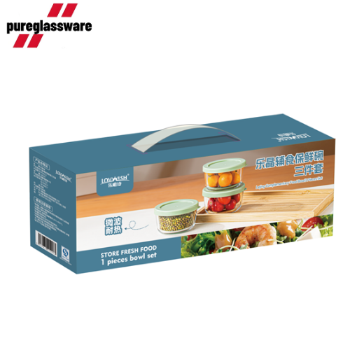 240ml glass food storage container set of 3  wholesale