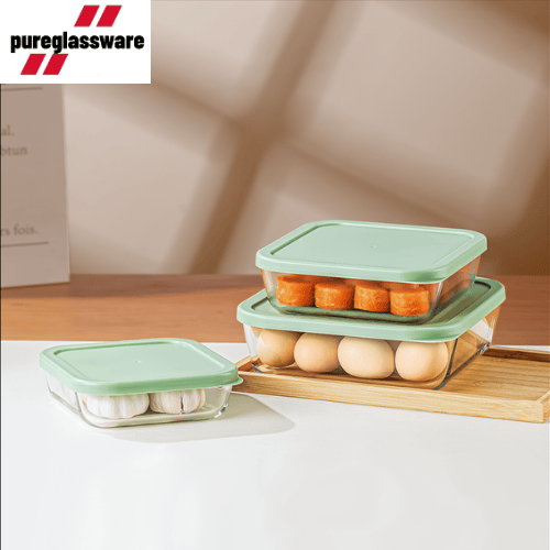 glass meal prep containers food lunch box with lids set of 3 wholesale