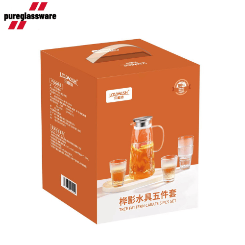 1.4 liter glass pitcher with lid iced tea water jug hot water juice beverage carafe wholesale