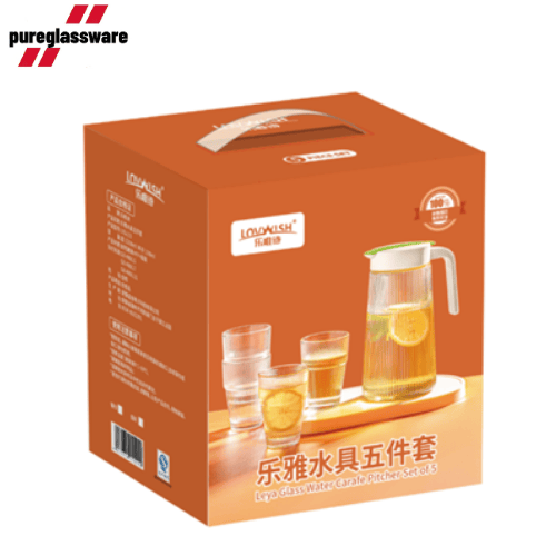 glass jug with lids leakproof carafe for cold beverage  wholesale