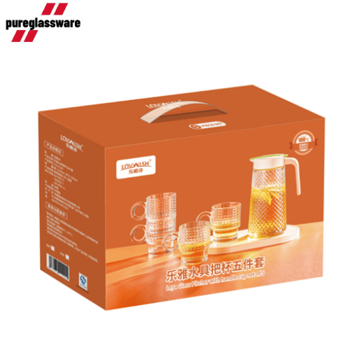 glass water jug with lids and glass carafe for cold ice tea wholesale