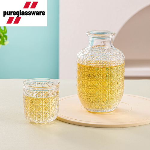 Bedside glass water carafe -pureglassware