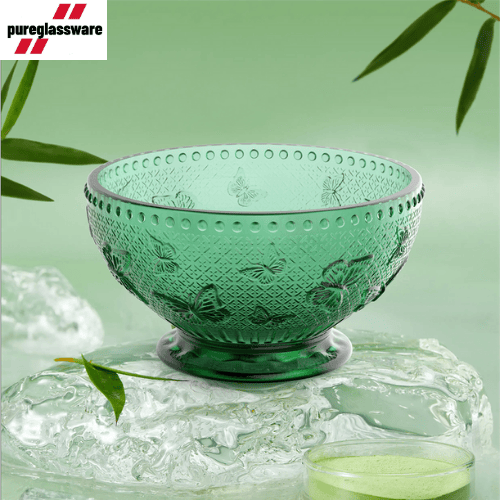 300ml green glass dessert bowls for ice cream wholesale