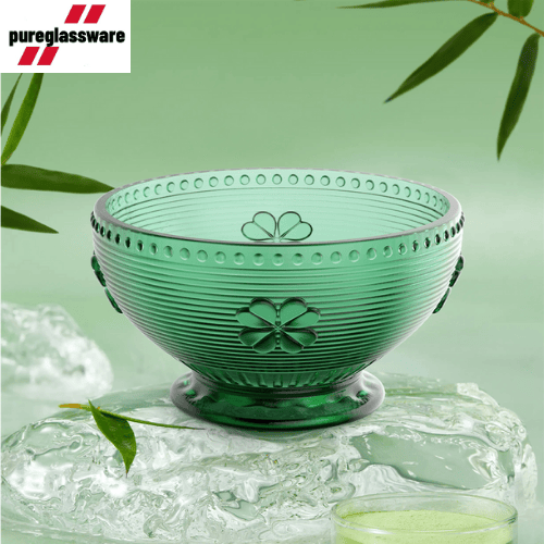 300ml green glass dessert bowls for ice cream wholesale