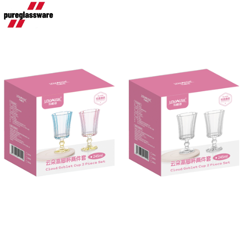 245ml vintage style juice glasses set of 2  wholesale